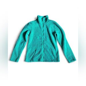 Target Teal Women’s Polyester Sherpa Zip-up Jacket
